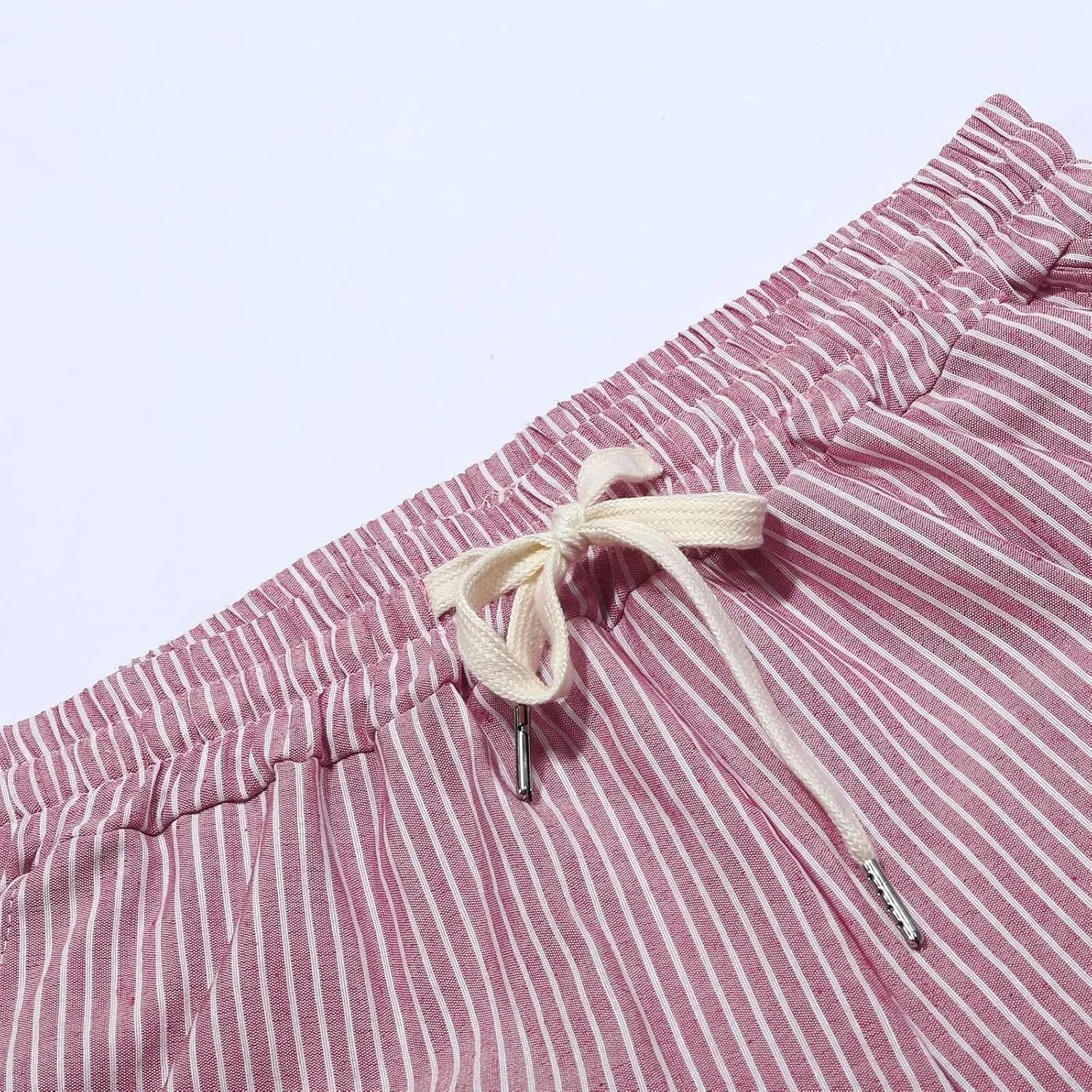 Linen Pants for Women, Casual Pants Peasant Straight Leg Linen Trendy Elastic