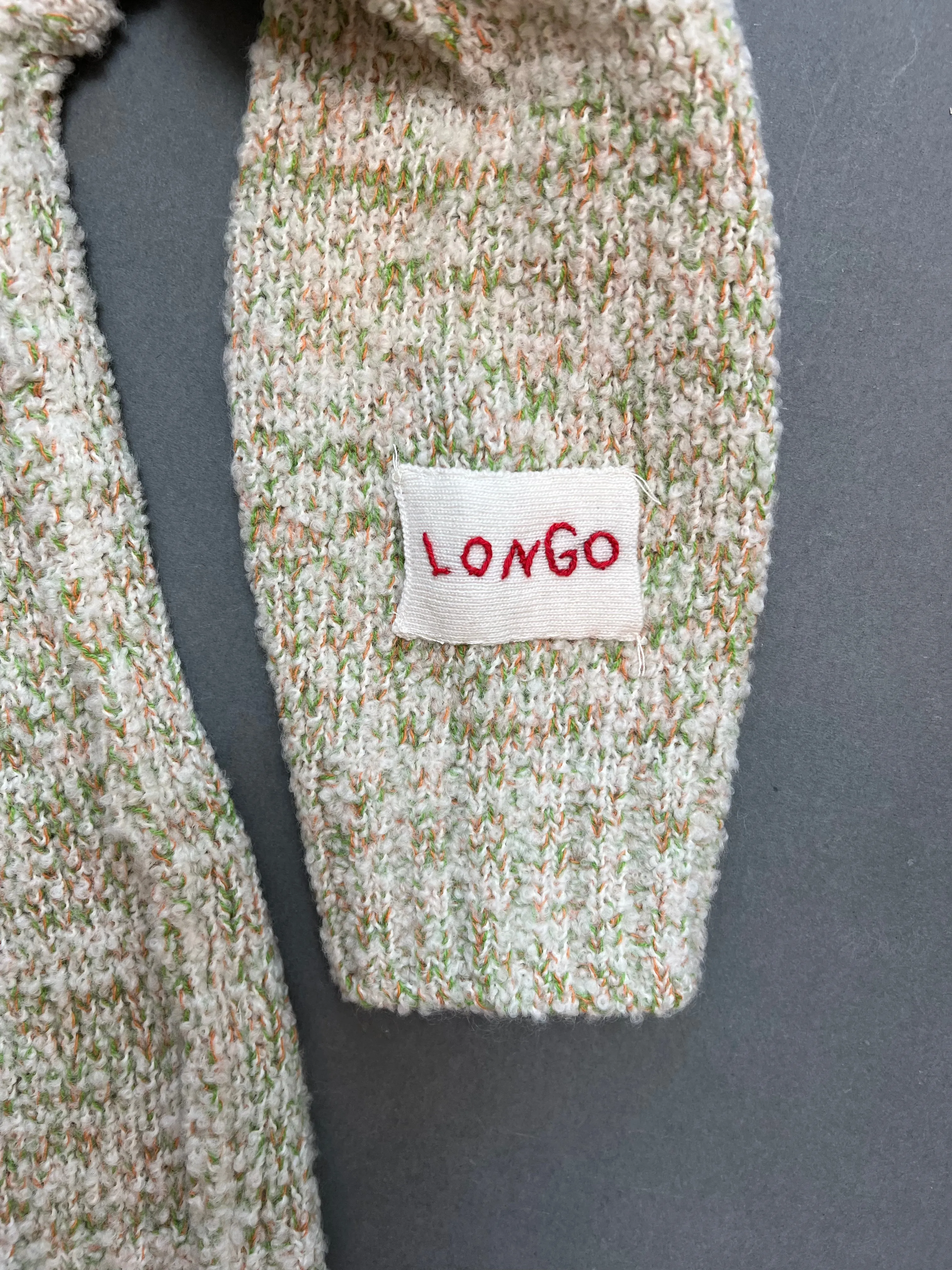Longo - Woven Hoodie in Green & Orange(Small)