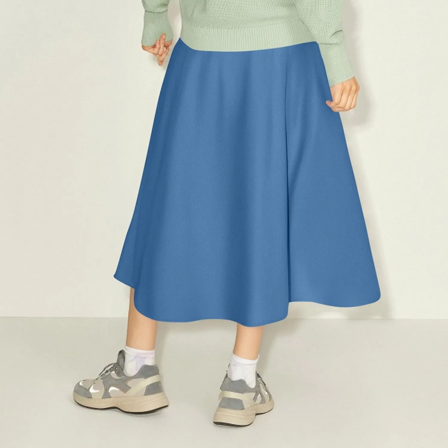 Maxi Skirts for Women 2025 Vintage Flared Pleated Flowy Skirt Button Front High Waisted Long Skirts with Pockets 