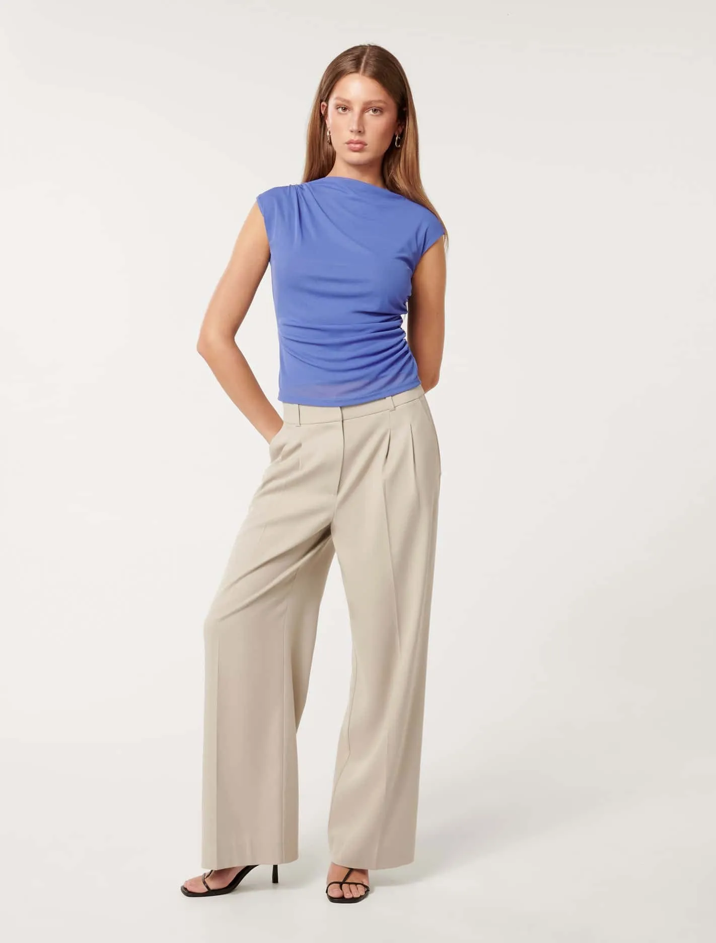 Mel Extended Sleeve Mesh Top