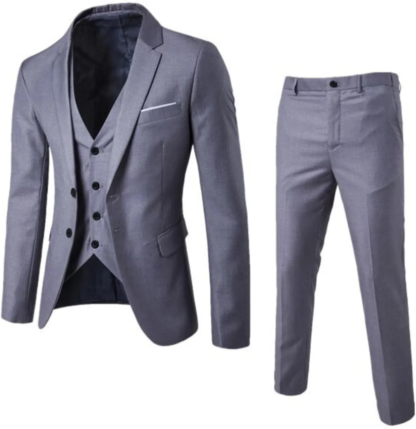 Men Suits 2024 3 Suit Business Wedding Party Jacket Vest & Pants Coat Fat Suit Mens Linen Sets Men Suits Regular