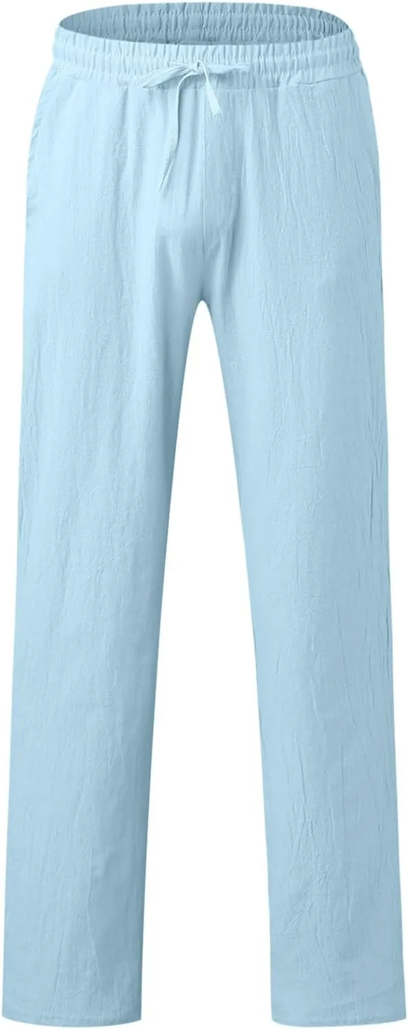 Mens Athletic Gym Pants Sweatpants Solid Color Straight Leg Joggers Casual Long Pant Trousers Pant Skinny Mens