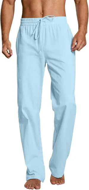 Mens Athletic Gym Pants Sweatpants Solid Color Straight Leg Joggers Casual Long Pant Trousers Pant Skinny Mens
