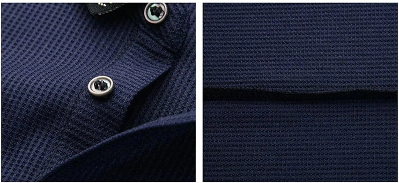 Men's Button Down Lapel Polo Shirt Summer Short Sleeve Thin Casual Quick-Dry Classic Fit Shirts