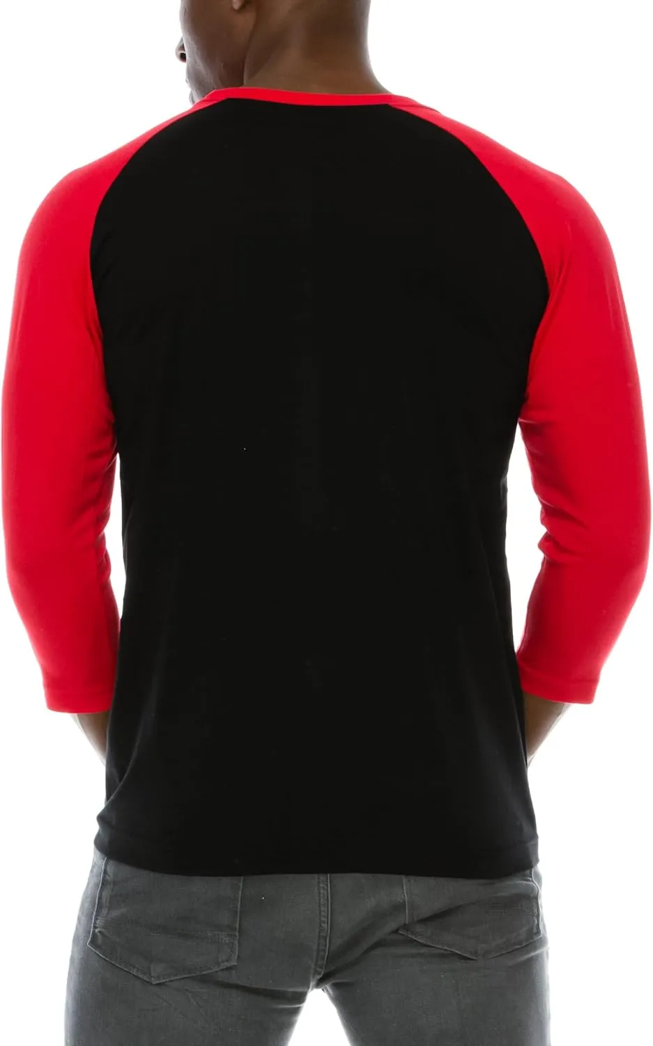 Men's Casual Classic Raglan Basic Soft Cotton 3/4 Long Sleeve Sports Baseball Jerseys T Shirts