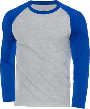 Men's Casual Classic Raglan Basic Soft Cotton 3/4 Long Sleeve Sports Baseball Jerseys T Shirts
