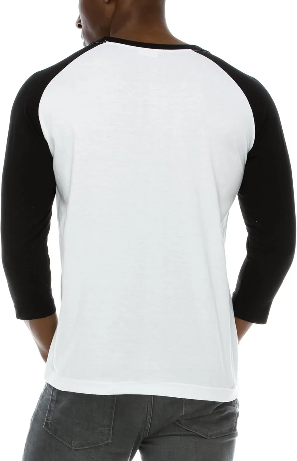 Men's Casual Classic Raglan Basic Soft Cotton 3/4 Long Sleeve Sports Baseball Jerseys T Shirts