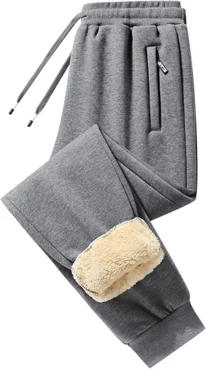 Mens Casual Cotton Sweatpants Drawstring Elastic Waist Wide Leg Pant Workout Sport Pants Work Multi Pockets
