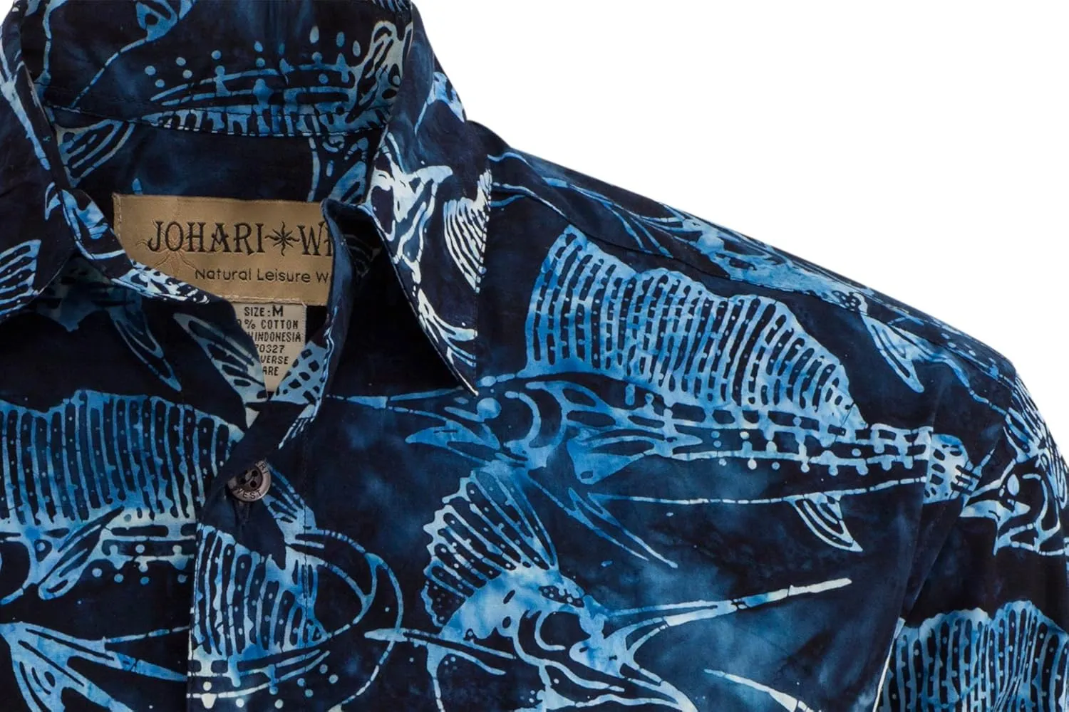 Mens Hawaiian Shirt Casual Button Down Short Sleeve Cotton Summer Batik Aloha Shirt for Men
