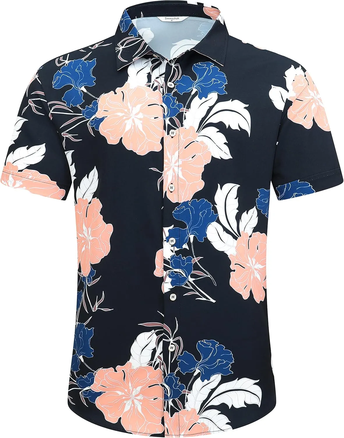 Mens Hawaiian Shirt, Short Sleeves Button Down Beach Clothing, Unisex Summer Flamingos Casual Aloha Floral Shirts