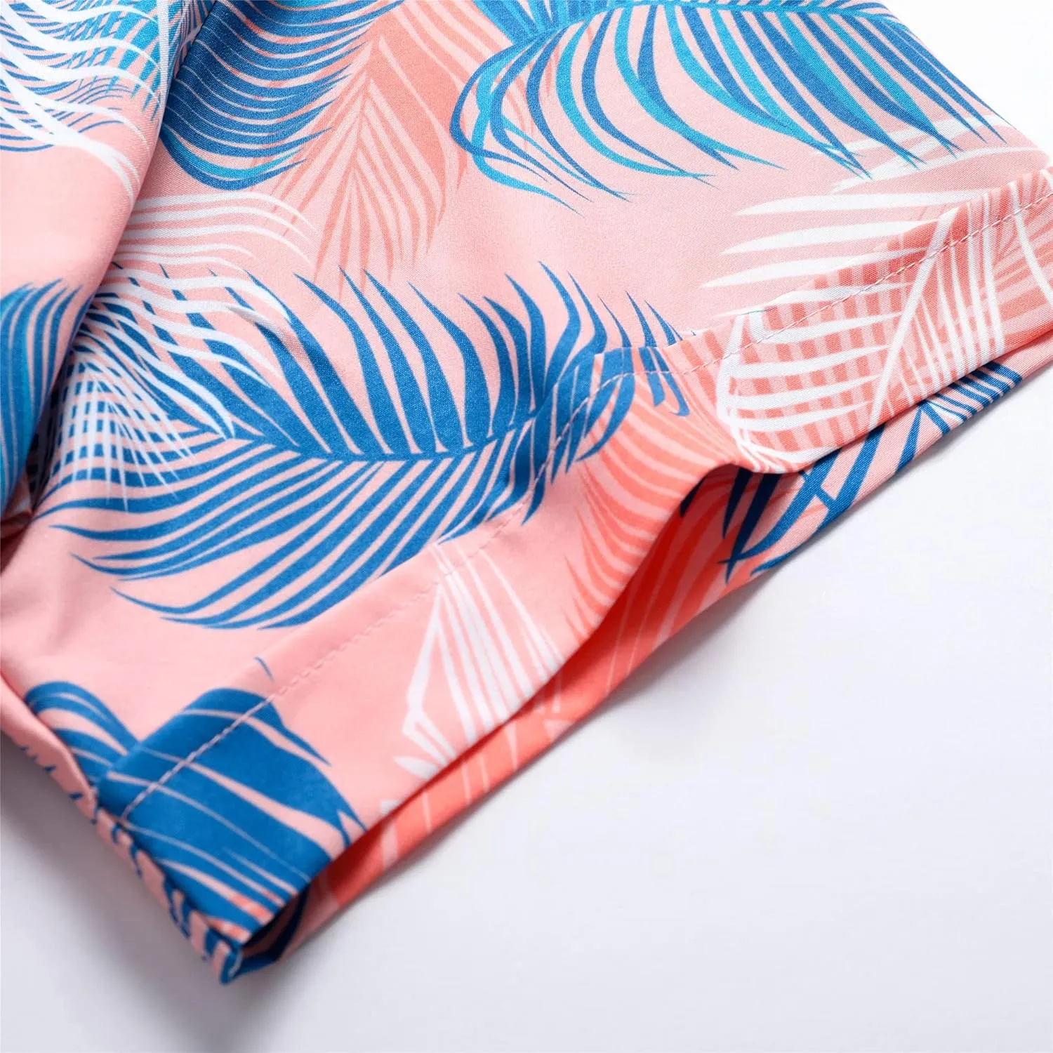 Mens Hawaiian Shirt, Short Sleeves Button Down Beach Clothing, Unisex Summer Flamingos Casual Aloha Floral Shirts