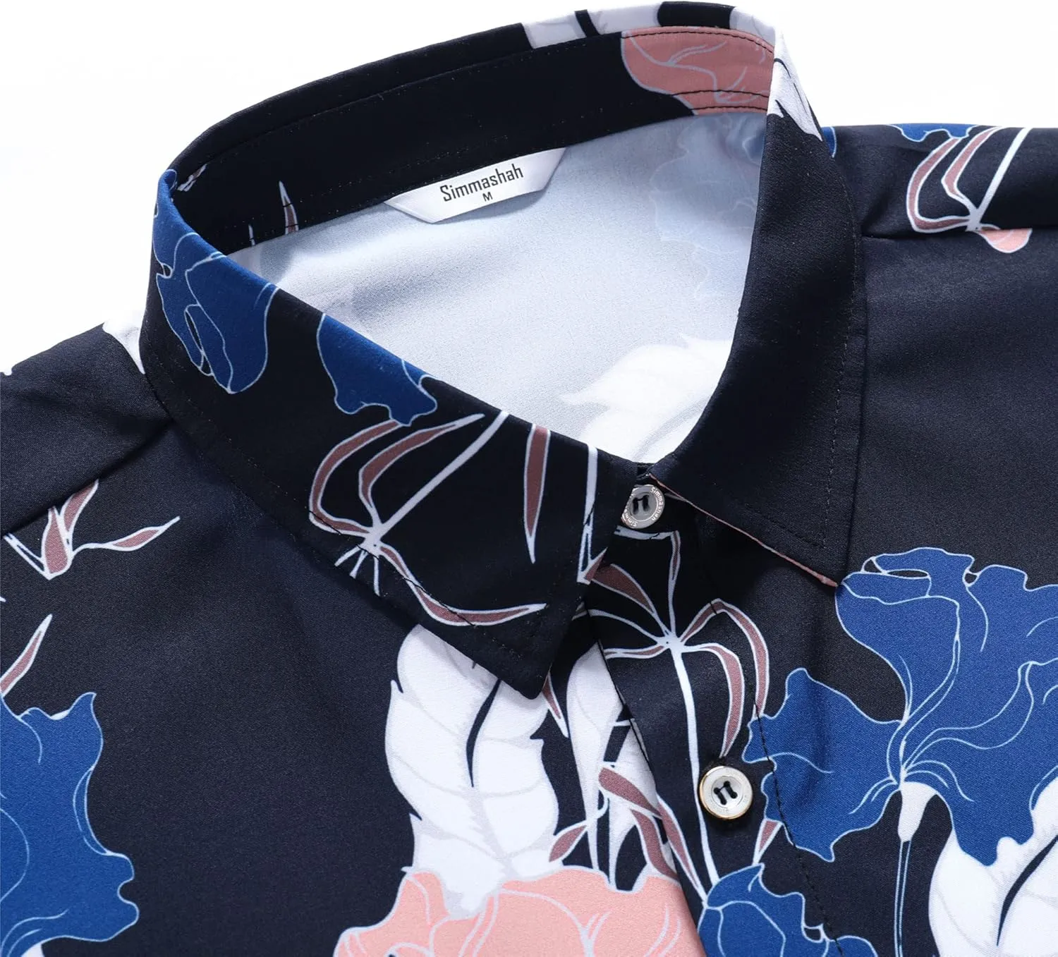 Mens Hawaiian Shirt, Short Sleeves Button Down Beach Clothing, Unisex Summer Flamingos Casual Aloha Floral Shirts