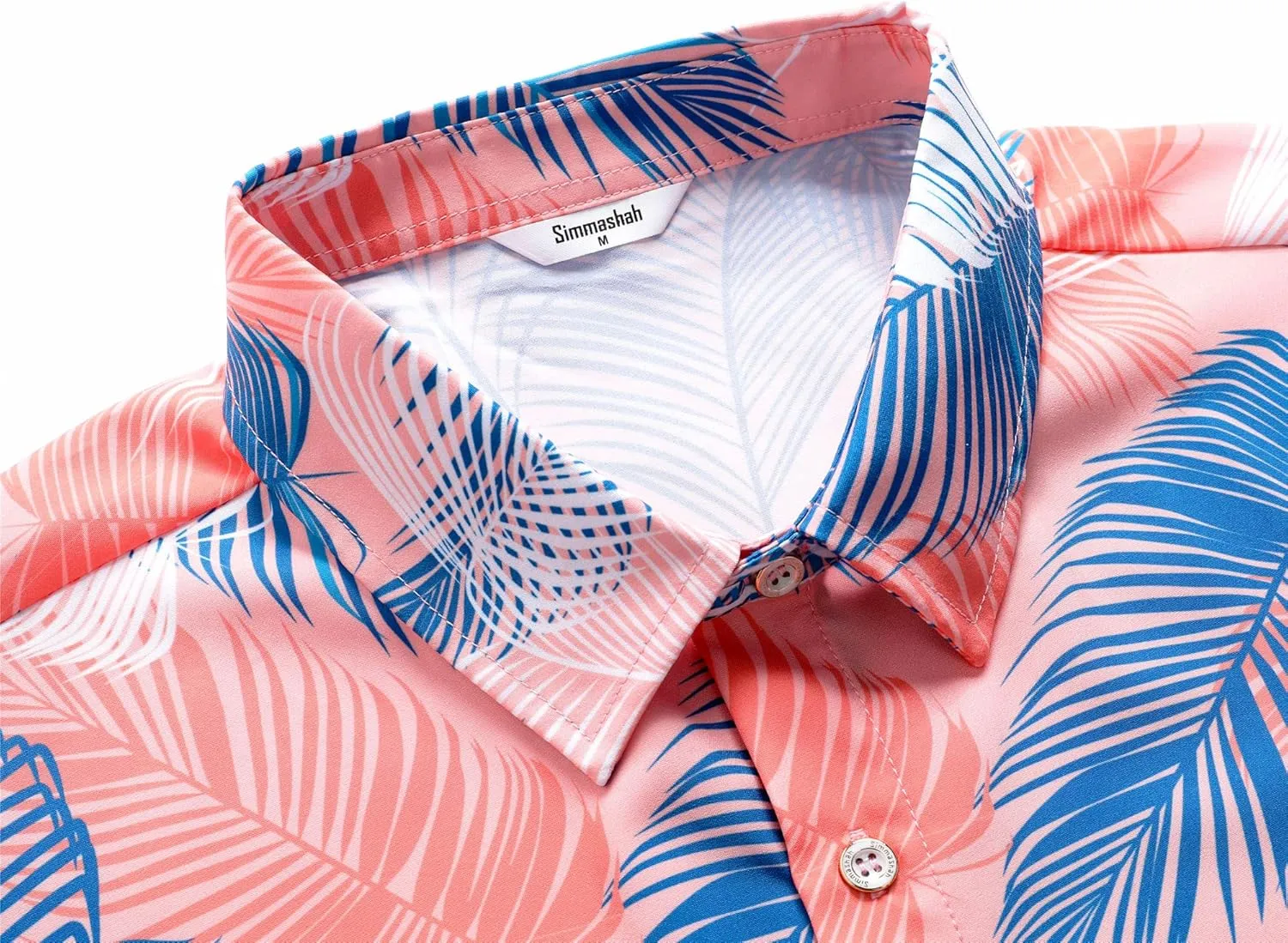 Mens Hawaiian Shirt, Short Sleeves Button Down Beach Clothing, Unisex Summer Flamingos Casual Aloha Floral Shirts