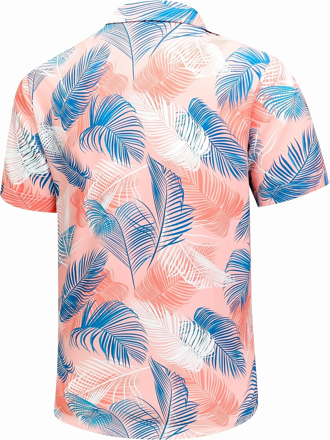 Mens Hawaiian Shirt, Short Sleeves Button Down Beach Clothing, Unisex Summer Flamingos Casual Aloha Floral Shirts