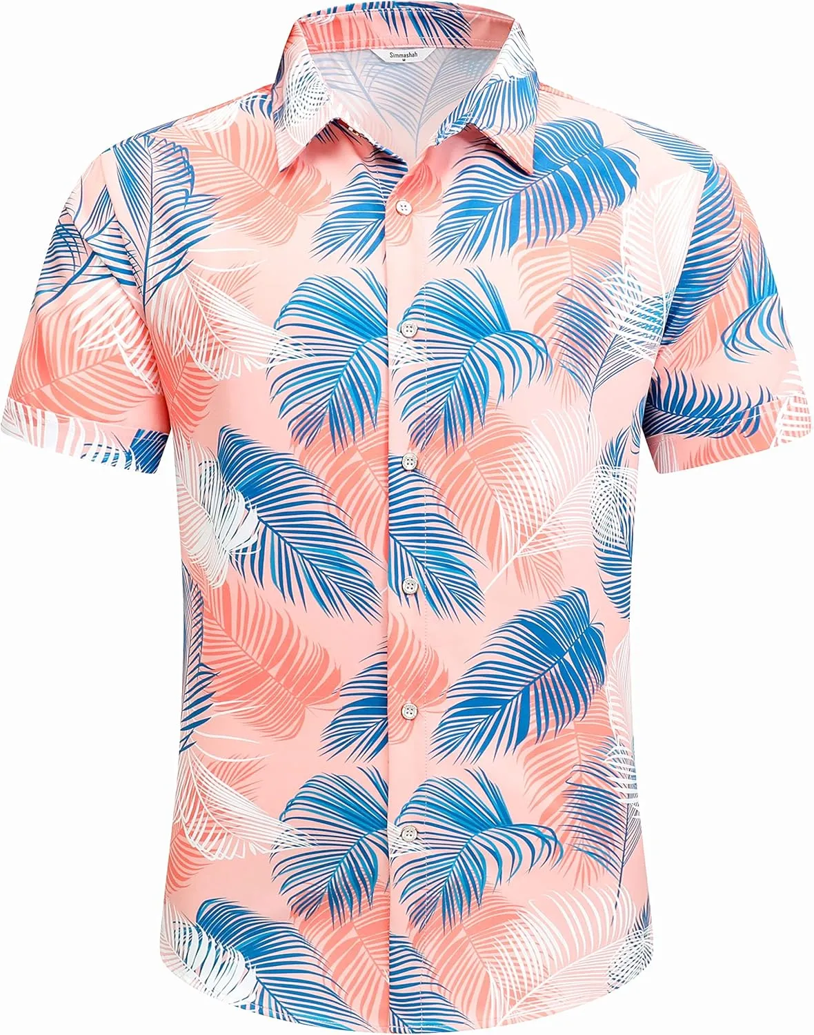Mens Hawaiian Shirt, Short Sleeves Button Down Beach Clothing, Unisex Summer Flamingos Casual Aloha Floral Shirts