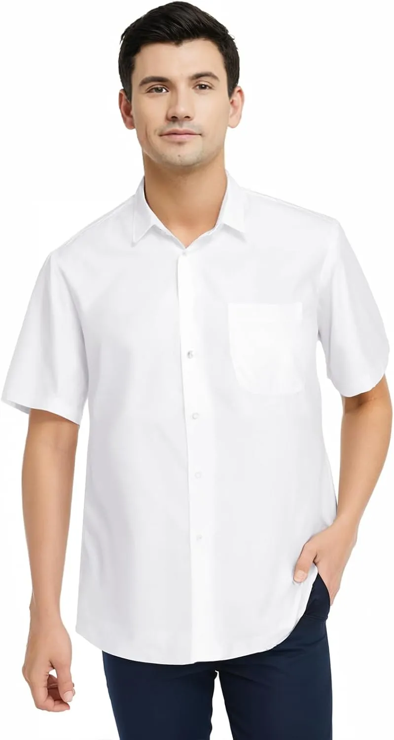 Men's Silk Hawaiian Short Sleeve Button Down Shirt Casual Tropical Holiday Beach Shirts