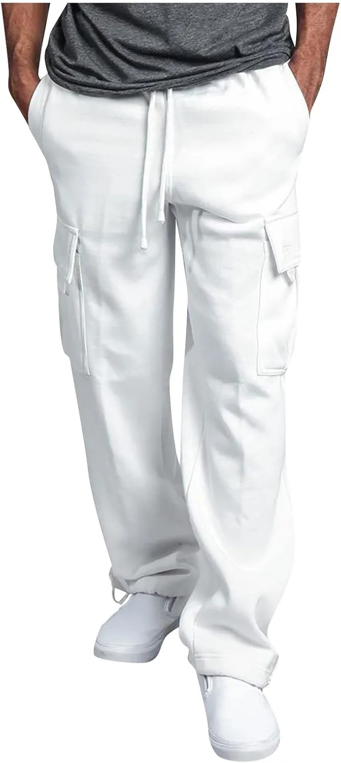 Mens Ski Pants Snow Pants For Men Overalls Drawstring Multi Pocket Casual Pants Hiking Pants Cotton Twill Pants