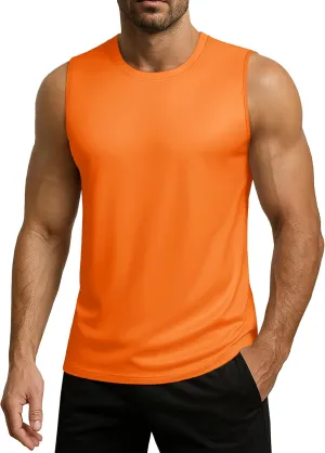 Men's Sleeveless Tank Top Quick Dry UPF 80  Sun Protection Lightweight Athletic Gym Workout Muscle Shirts