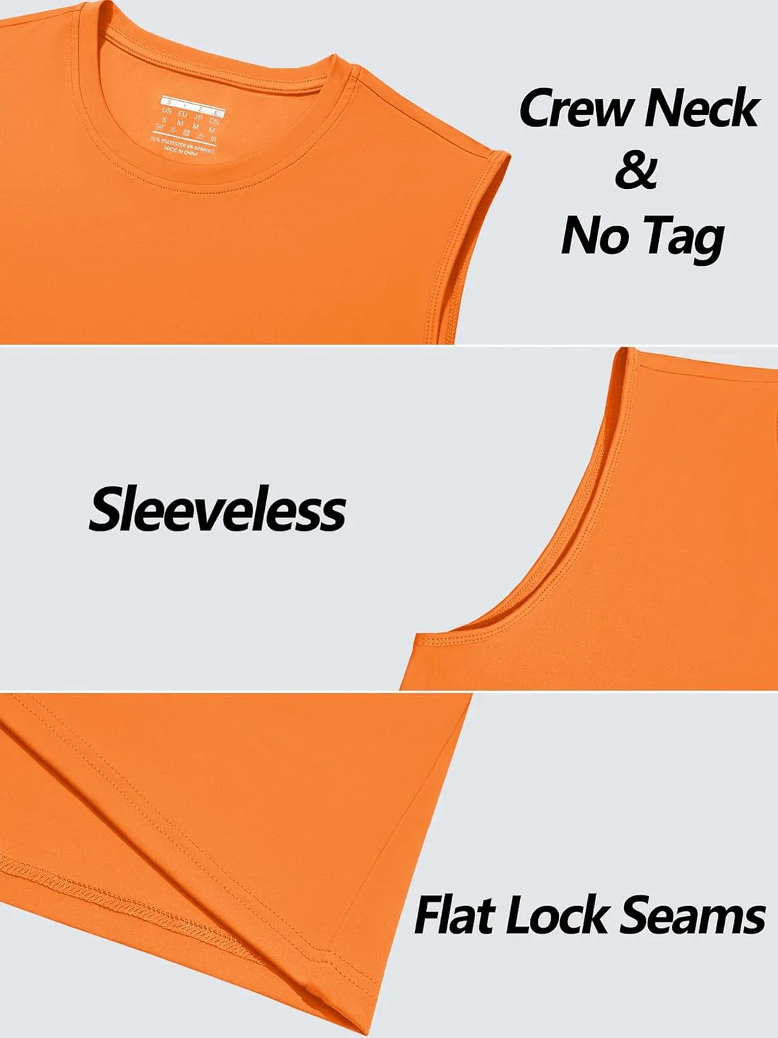 Men's Sleeveless Tank Top Quick Dry UPF 80  Sun Protection Lightweight Athletic Gym Workout Muscle Shirts
