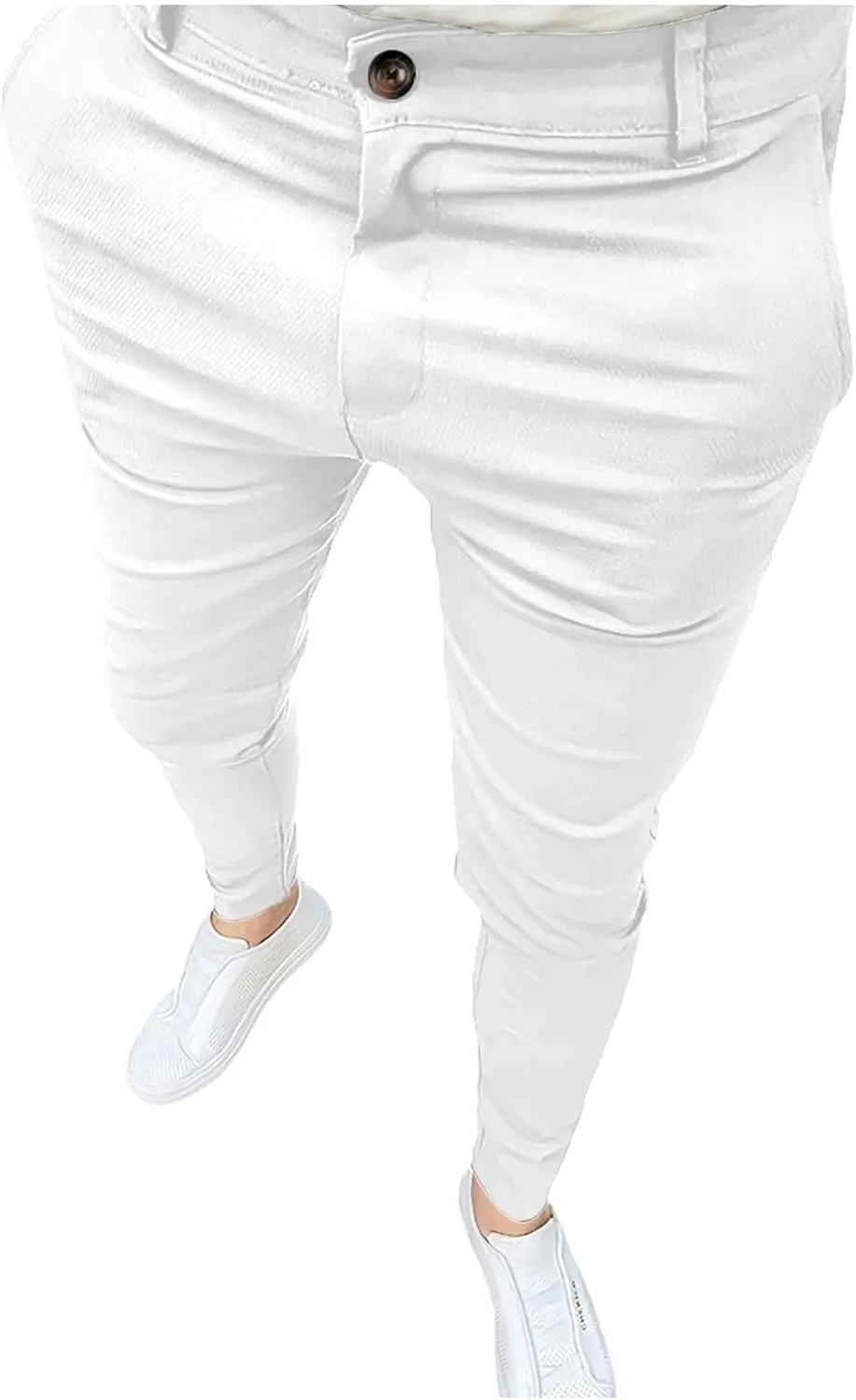 Men's Stretch Dress Pants Slim Fit Business Casual Suit Pants Work Golf Pants with Pockets