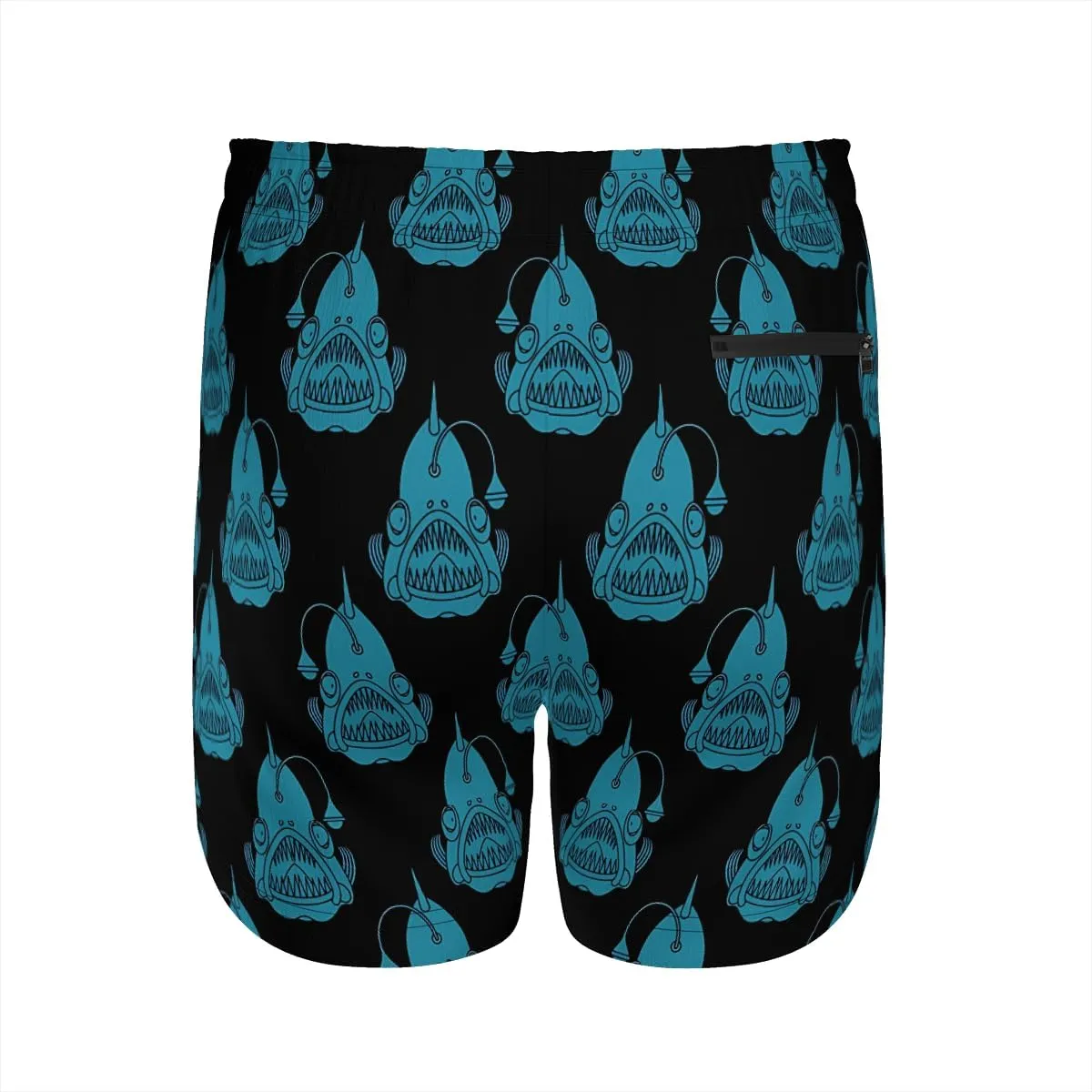 Men's Stretchy Elastic Waist Trunks Anglerfish Pattern Swim Trunks Vacation Travel Outdoor Sports Fitness