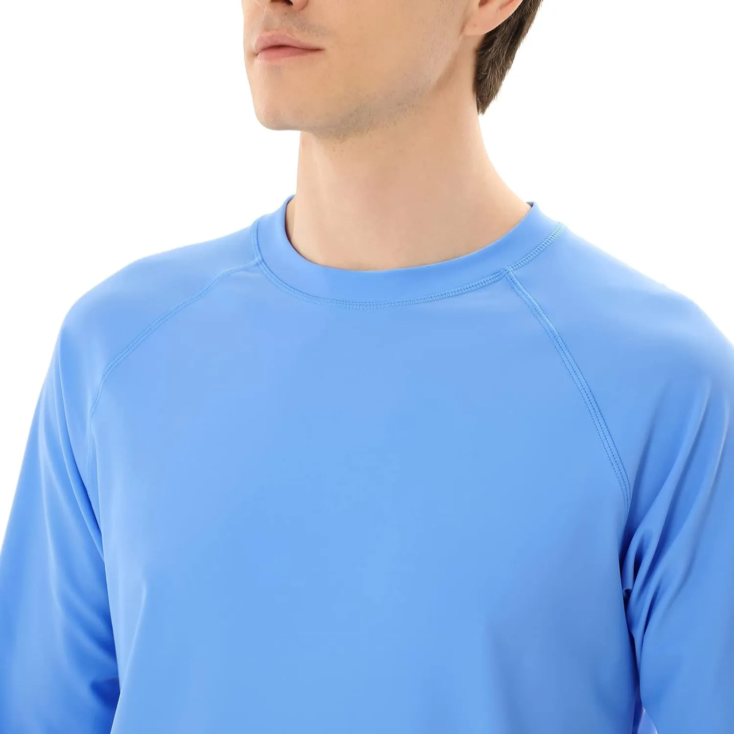 Men's Swim Shirts Rash Guard Long Sleeve UPF 50  Sun Protection Quick Dry Compression Surf Shirt