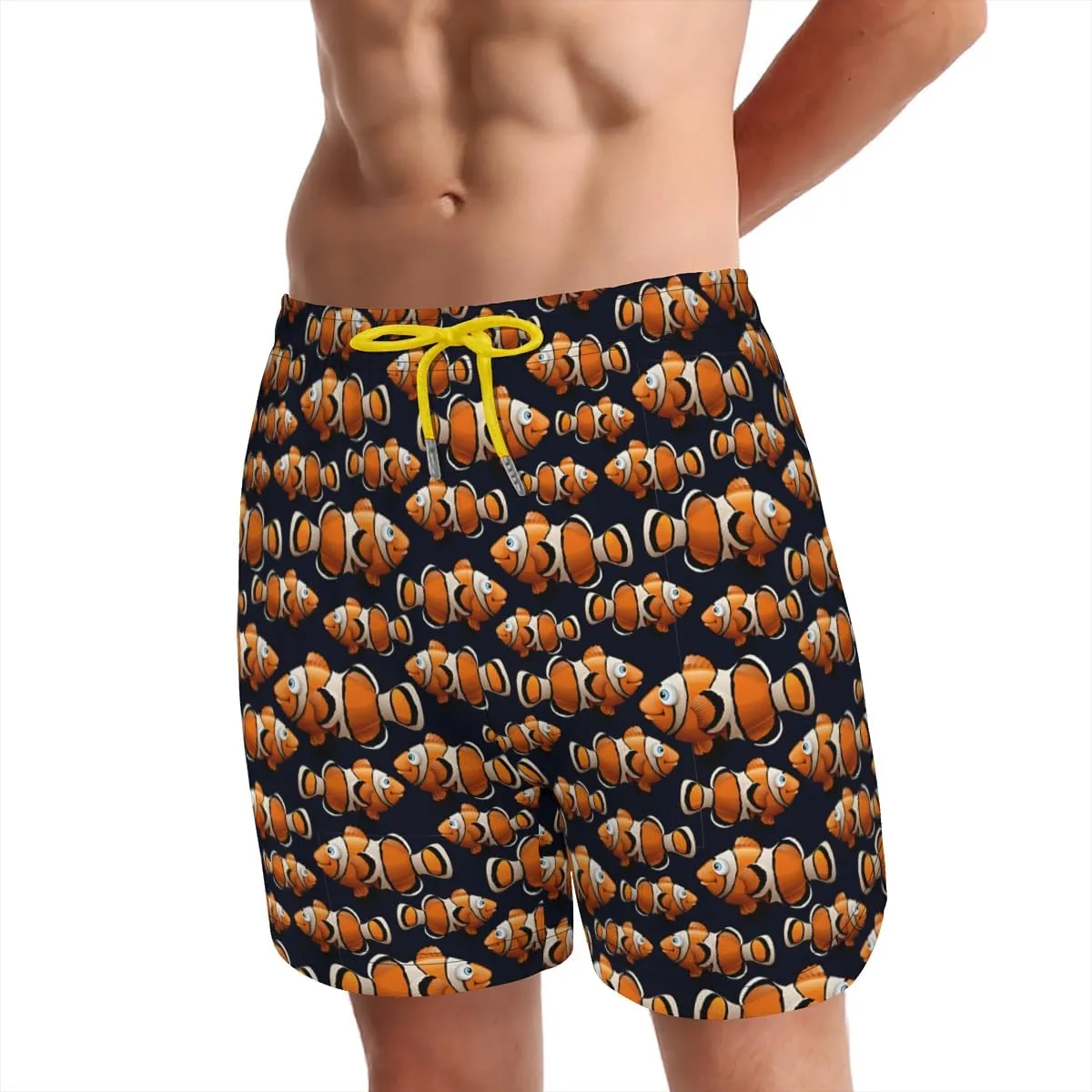 Men's Versatile Vacation Boardshorts Clownfish Patterned Swim Trunks Summer Party Cruise Vacation Outdoor Sports