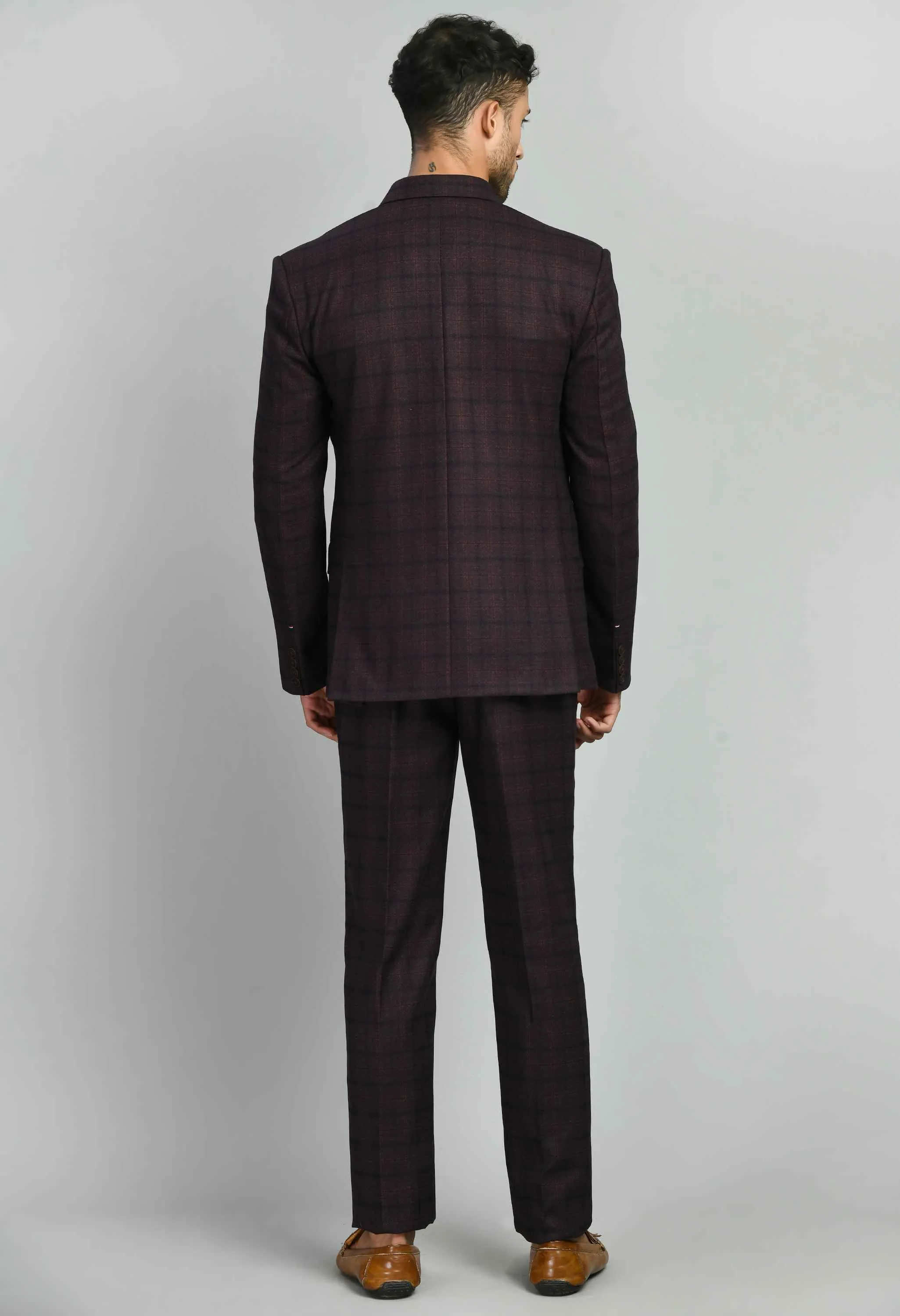Men's Wine Smart Fit Suit