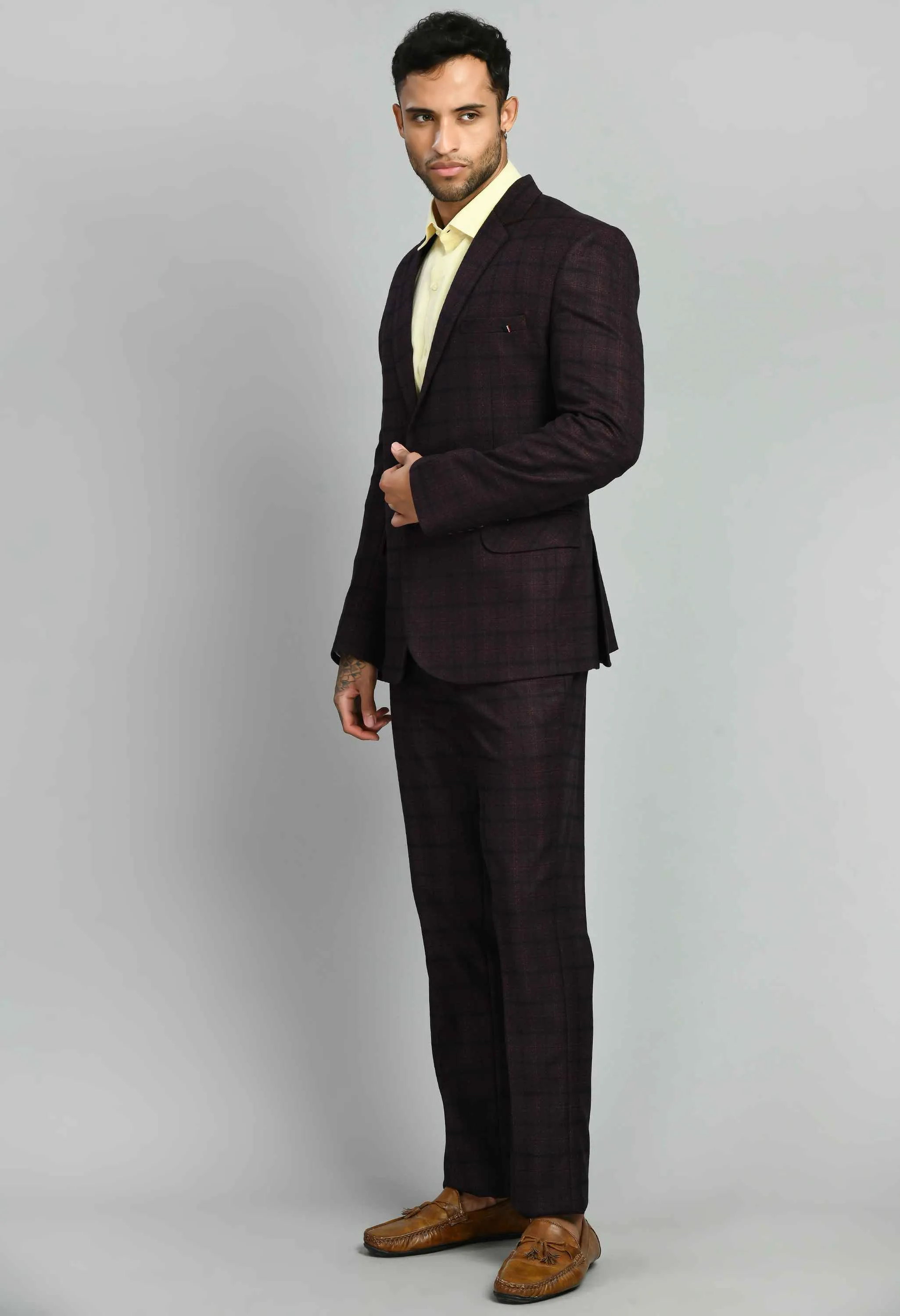 Men's Wine Smart Fit Suit