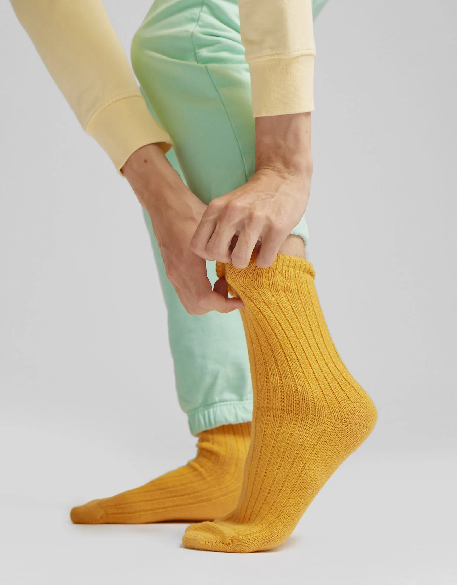 Merino Wool Blend Sock - Honey Beige