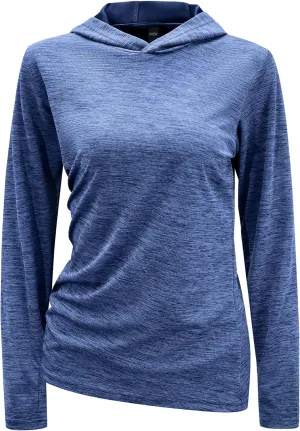 MIER Women's Long Sleeve Workout Shirts Sun Protection Hoodie UPF 50  UV Shirt for Fishing Hiking Running, Lightweight