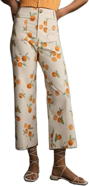 Muineobuka Women Y2k Fruit Print Jeans Graphic Print High Neck Straight Leg Denim Pants Aesthetic Jeans Summer Streetwear