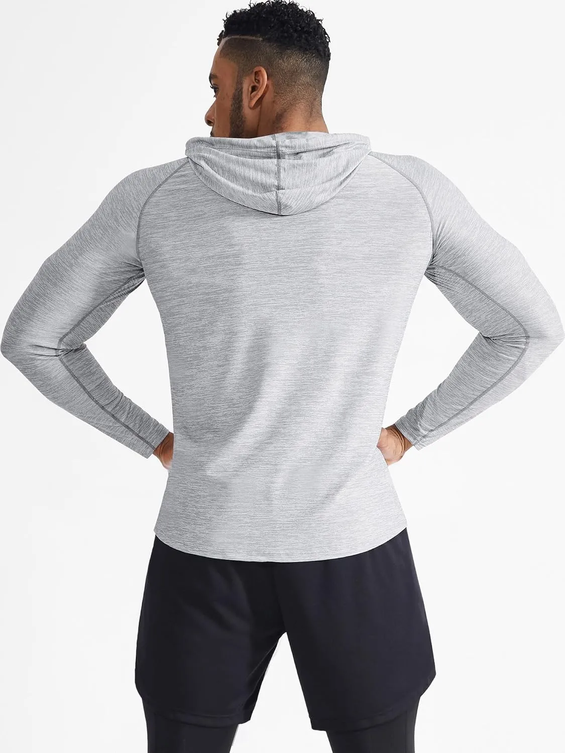 NELEUS Men's Dry Fit Athletic Shirt Workout Running Long Sleeve Shirts with Hoods