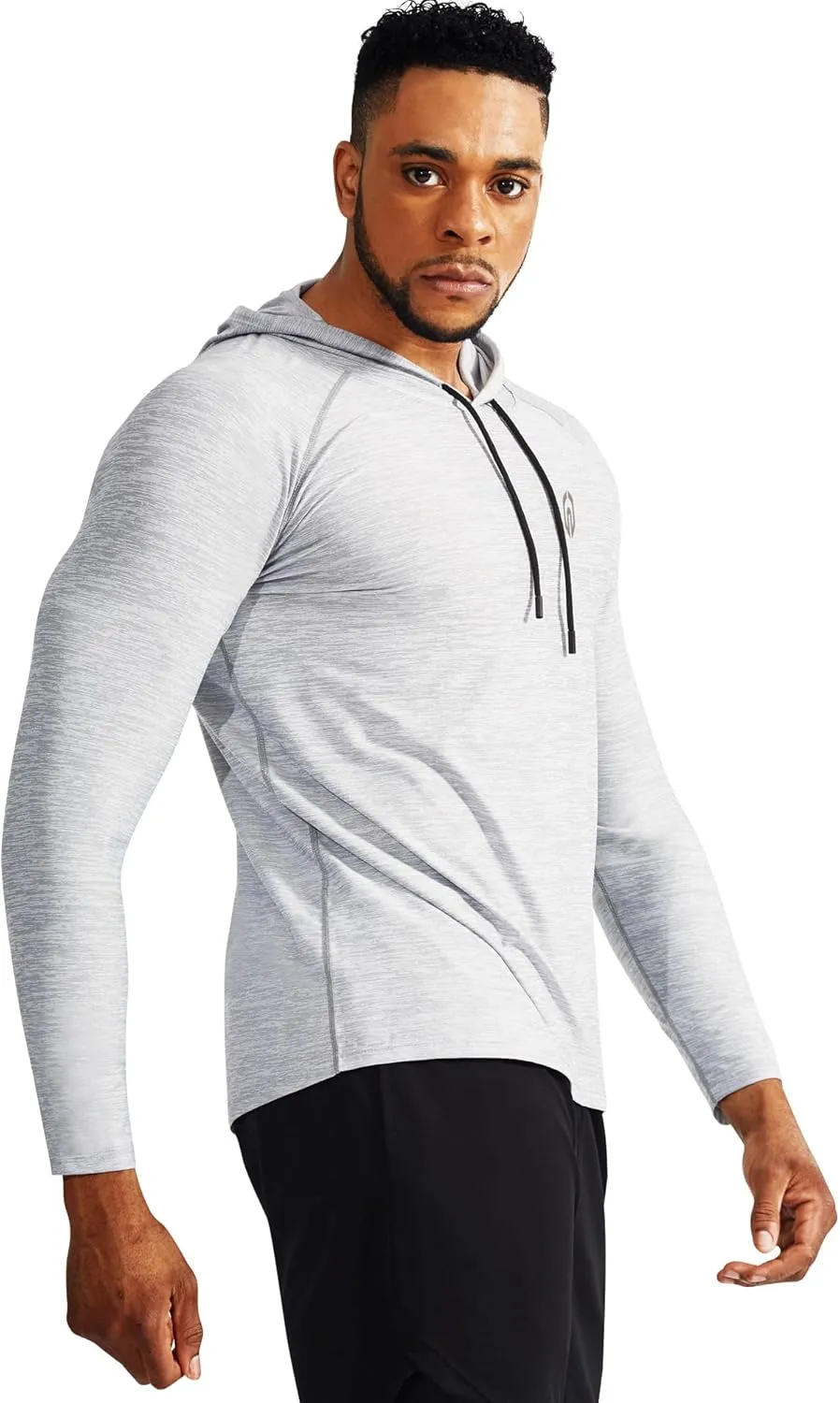 NELEUS Men's Dry Fit Athletic Shirt Workout Running Long Sleeve Shirts with Hoods