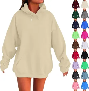 Oversized Hoodies for Women Fleece Sweatshirt Plus Size Pullover Sweatshirts with Pocket Winter Long Sleeve Shirts