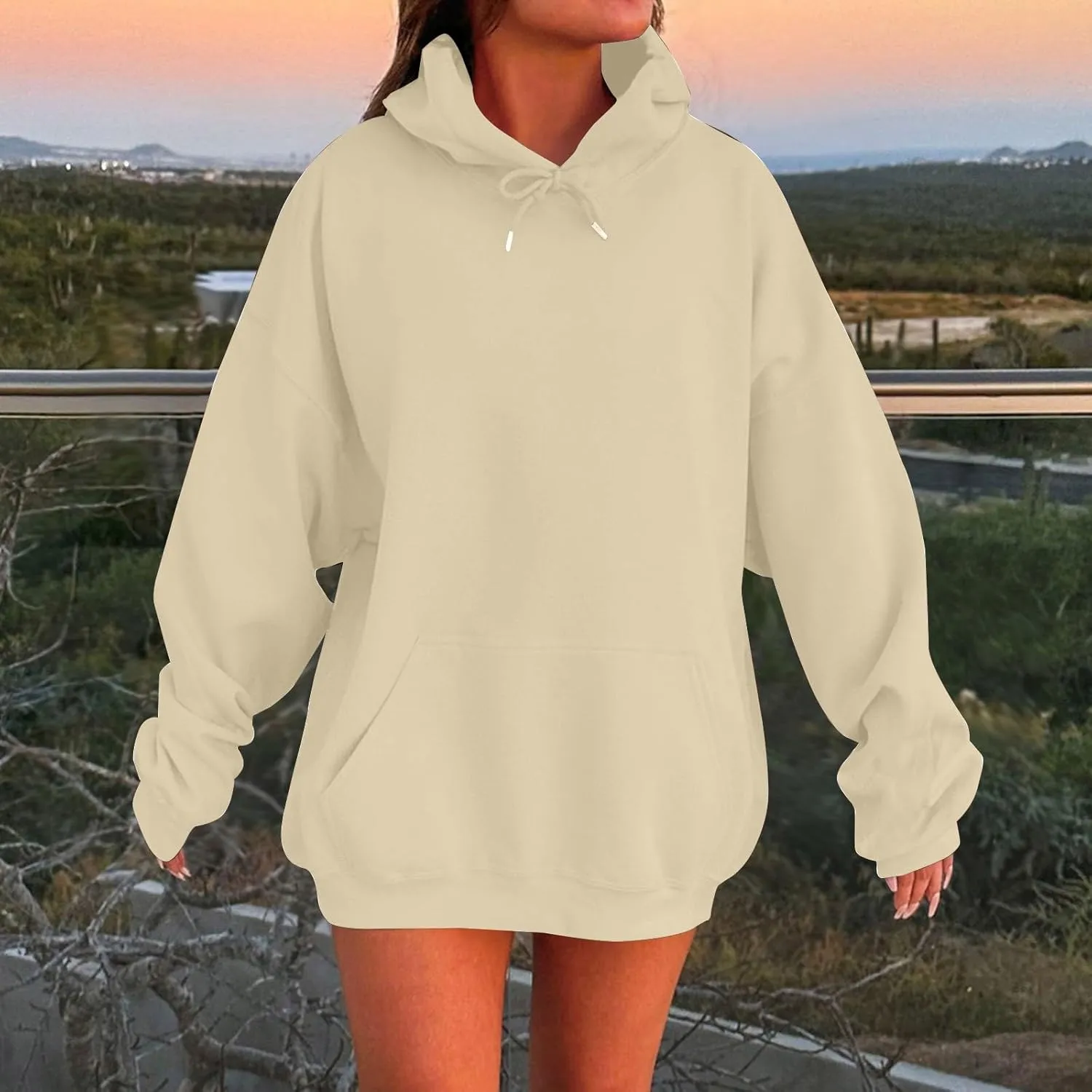 Oversized Hoodies for Women Fleece Sweatshirt Plus Size Pullover Sweatshirts with Pocket Winter Long Sleeve Shirts