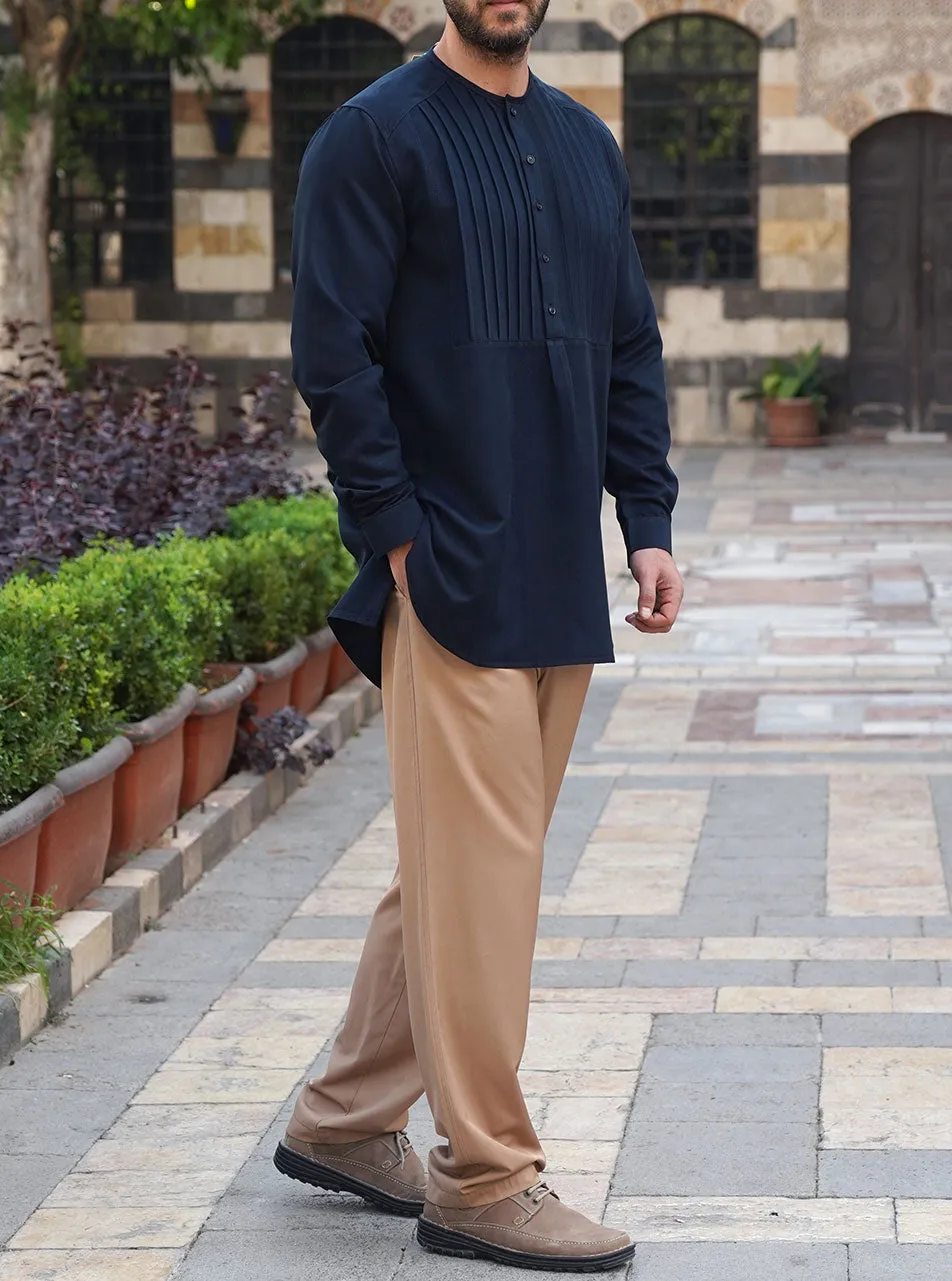 Pleated Extended Back Top