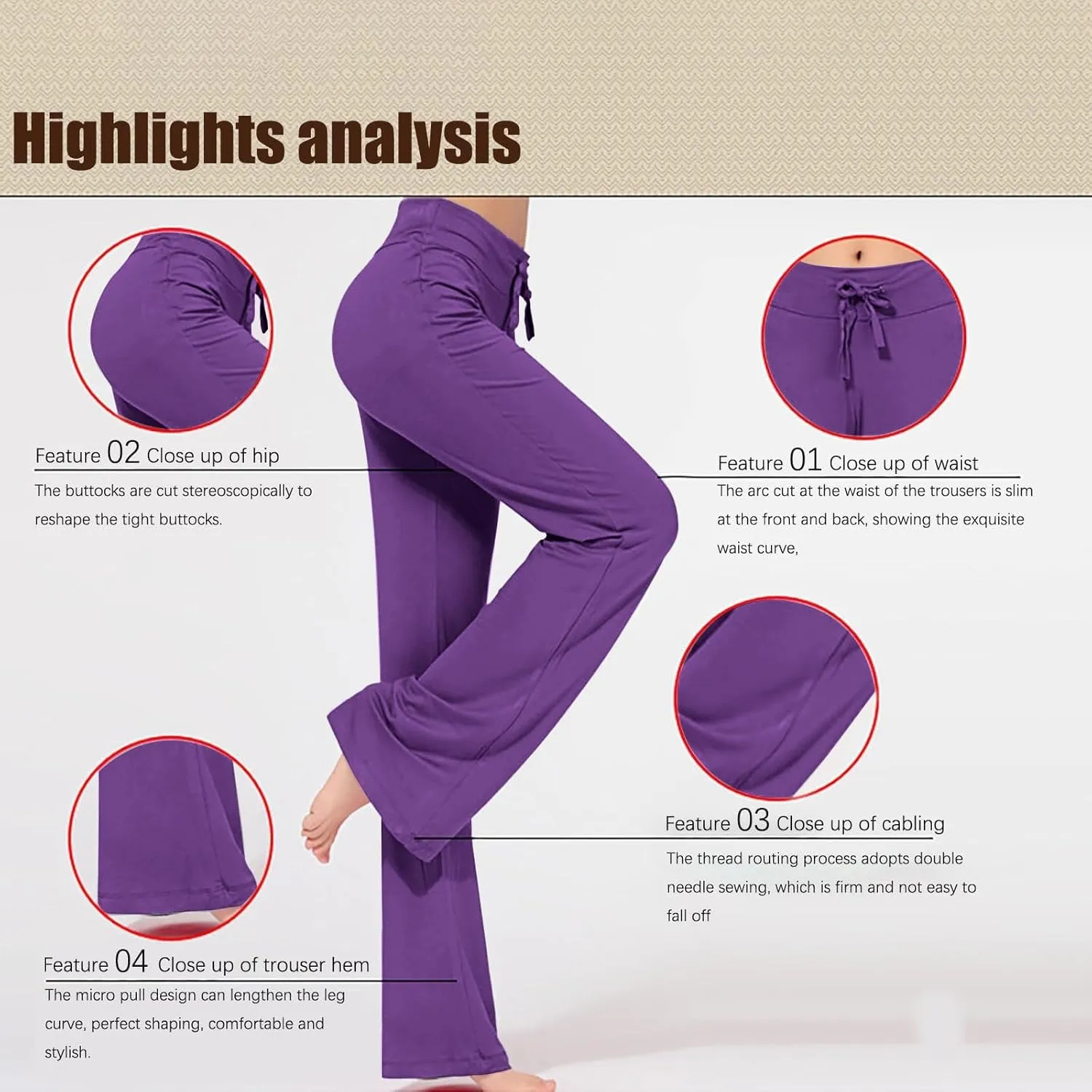 Plus Size Yoga Pants for Women 2024 Casual Drawstring Elastic High Waist Wide Leg Workout Pants Loose Comfy Trousers