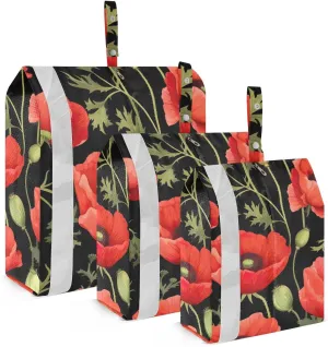 Poppy Floral Watercolor Spring Packing Cubes for Suitcases 3 Set Compression Expandable Luggage Packing Organizers for Carry on Suitcase Travel Essentials Luggage Organizer Bags Set