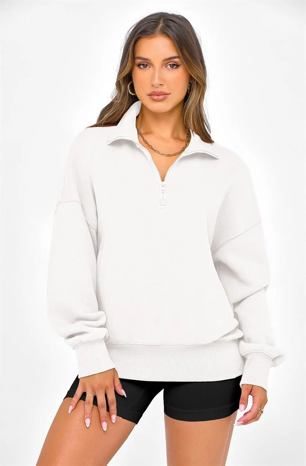PRETTYGARDEN Womens Half Zip Sweatshirts Fleece Hoodies 2024 Trendy Long Sleeve Pullover Tops Fall Winter Outfits with Pocket