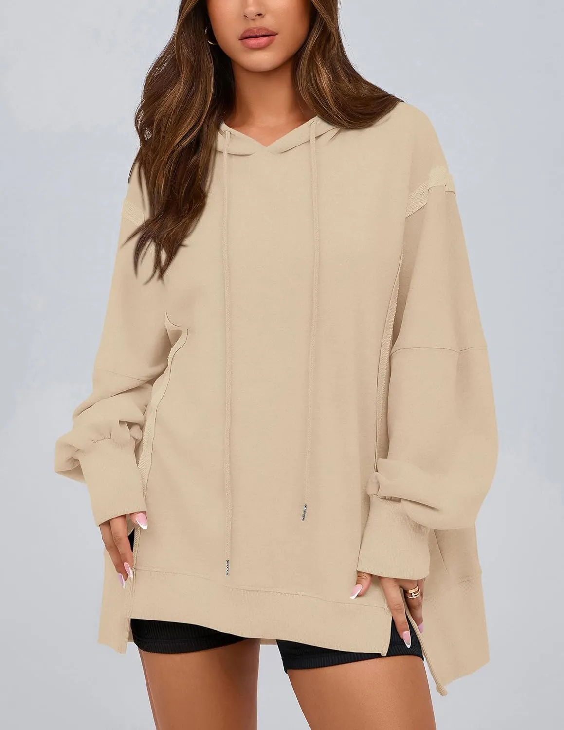 PRETTYGARDEN Womens Oversized Hoodie 2025 Spring Sweatshirt Long Sleeve Loose Trendy Outfits Casual Cute Pullover Tops