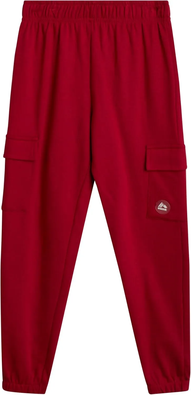 RBX Boys Sweatpants - 4 Pack Performance Fleece Basic Boys Joggers, Athletic Track Pants with Elastic Waistband (8-16),