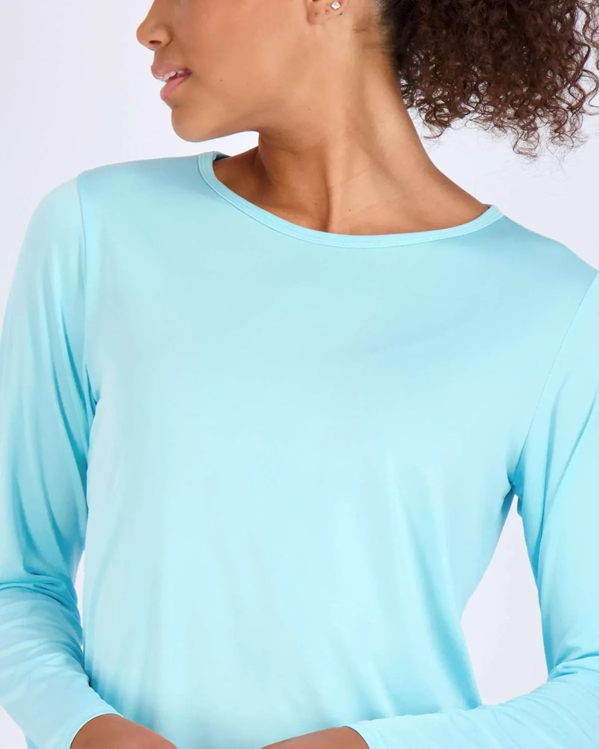 Real Essentials 4 Pack: Women's Dry-Fit Tech Stretch Long-Sleeve Athletic Workout T-Shirt (Available in Plus Size)