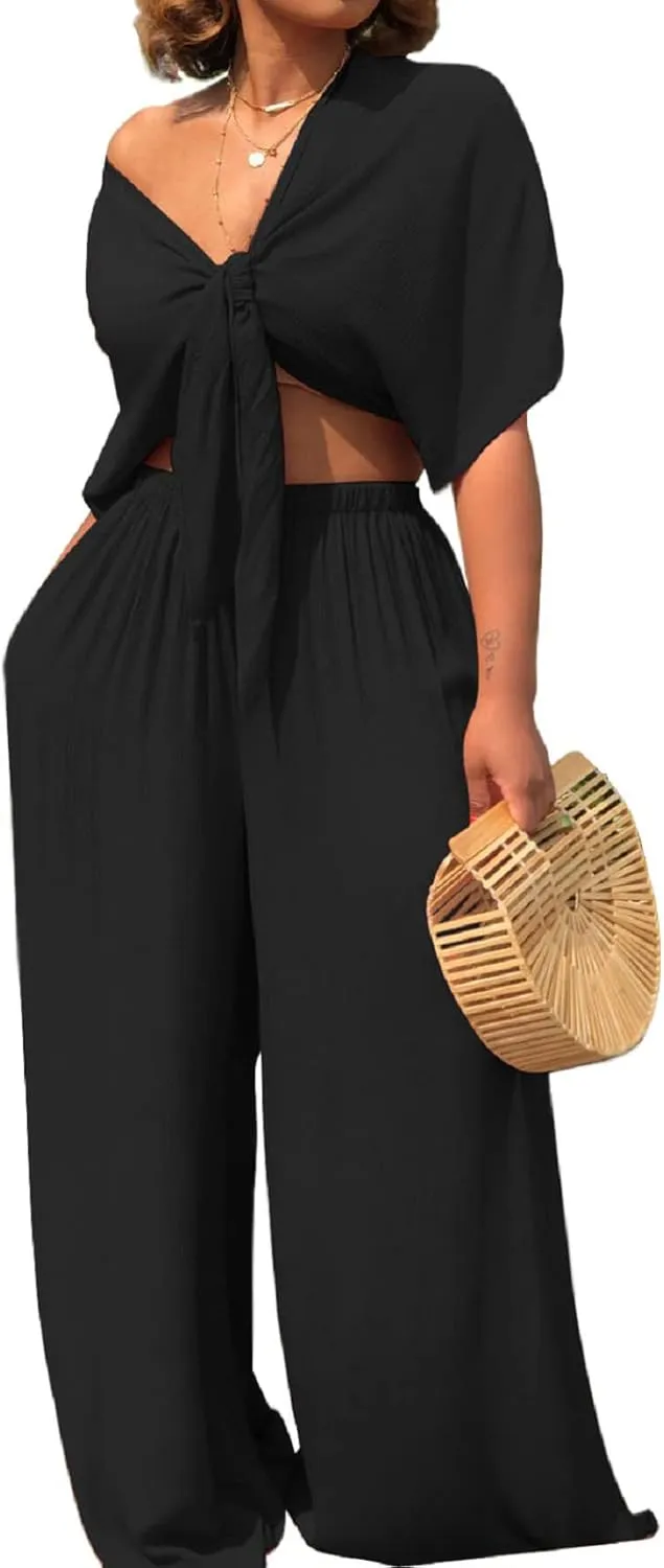 SeNight Womens Tracksuit Set Two Piece Sweatsuits Outfits Long Sleeve Ribbed Zip Up Crop Top Skinny Long Pants Set