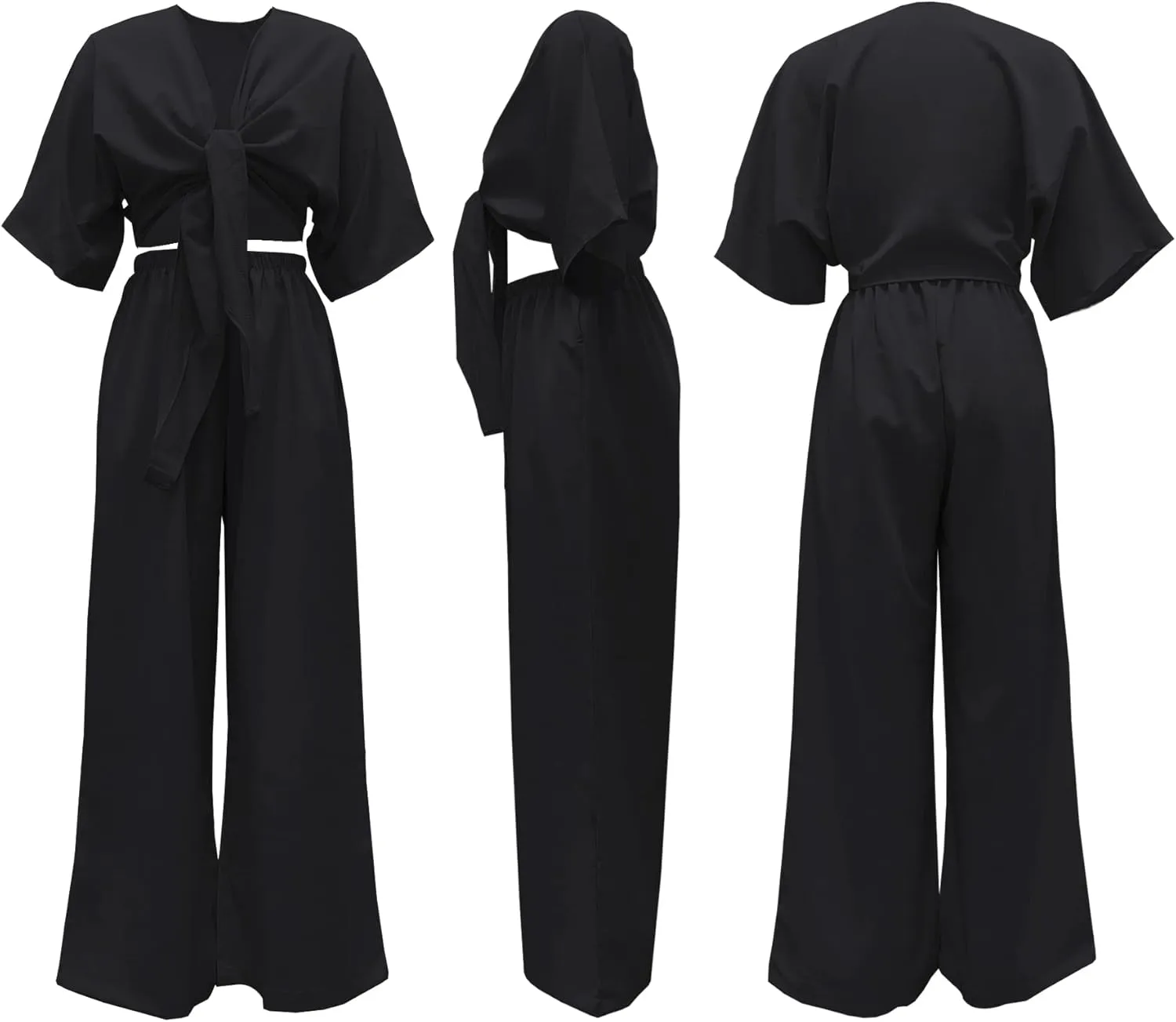 SeNight Womens Tracksuit Set Two Piece Sweatsuits Outfits Long Sleeve Ribbed Zip Up Crop Top Skinny Long Pants Set