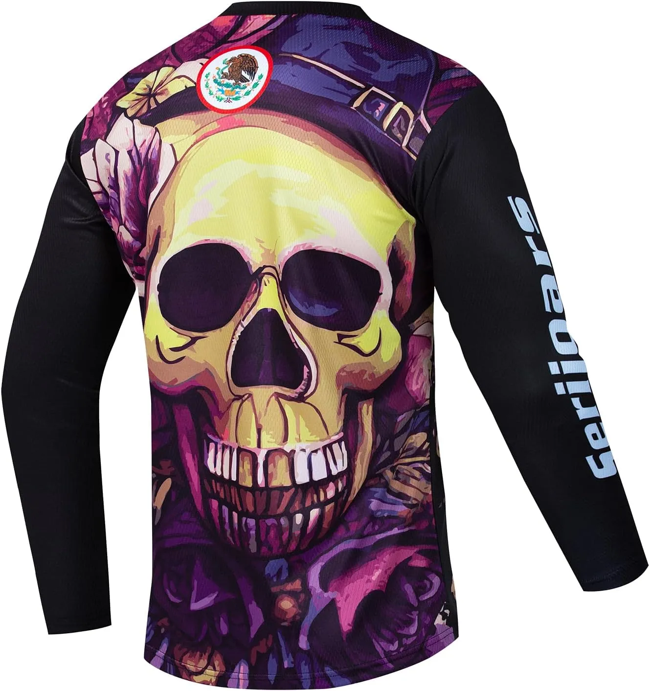 Serijoars Racing Men's Long Sleeve Off-Road Cycling Jersey Mountain Bike MTB Jersey Downhill&Motocross Shirts
