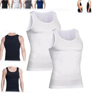Shaperluv Tank 2.0 Mens, Mens Compression Tank, Mens Tummy Control Shapewear, Tight Undershirt for Men