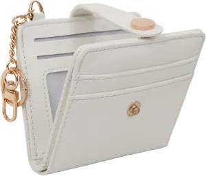 Small Womens Wallet, RFID Blocking Credit Card Holder Slim Bifold Purse with Zipper Coin Pocket, Keychain, ID Window