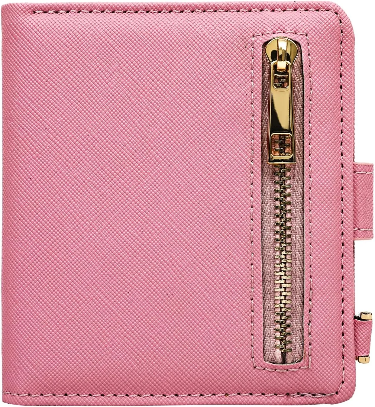 Small Womens Wallet, RFID Blocking Credit Card Holder Slim Bifold Purse with Zipper Coin Pocket, Keychain, ID Window