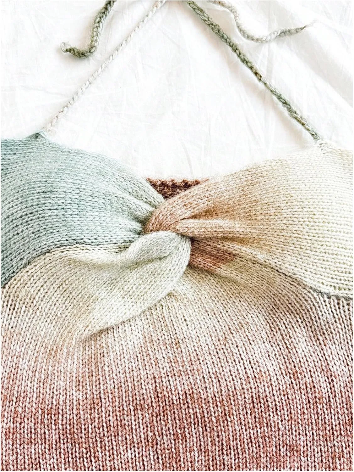SOLY HUX Women's Y2k Ombre Halter Tops Sleeveless Twist Shirts Crochet Knit Going Out Crop Camisole